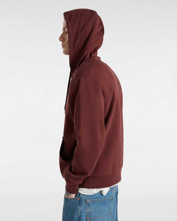 Brown Men Vans Essential Relaxed Hoodie Canada | VN0458793