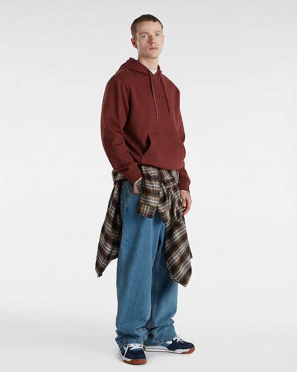 Brown Men Vans Essential Relaxed Hoodie Canada | VN0458793