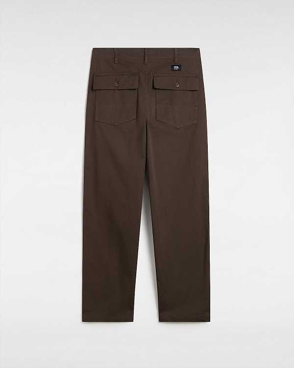Brown Men Vans Fatigue Loose Tapered Pants Canada | VN8631902