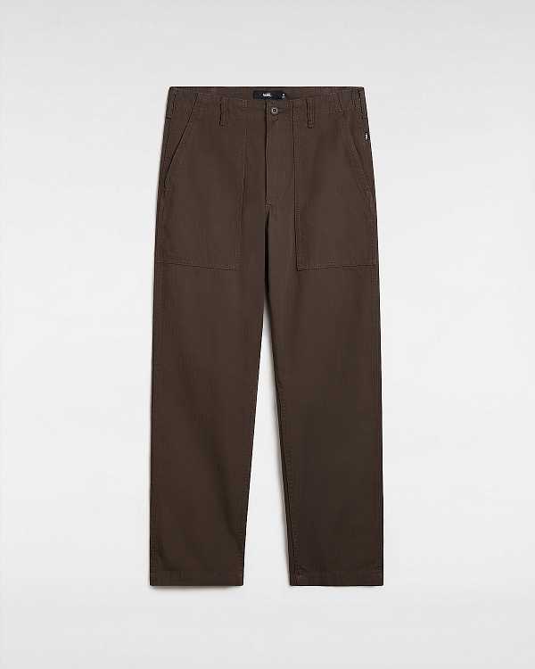Brown Men Vans Fatigue Loose Tapered Pants Canada | VN8631902