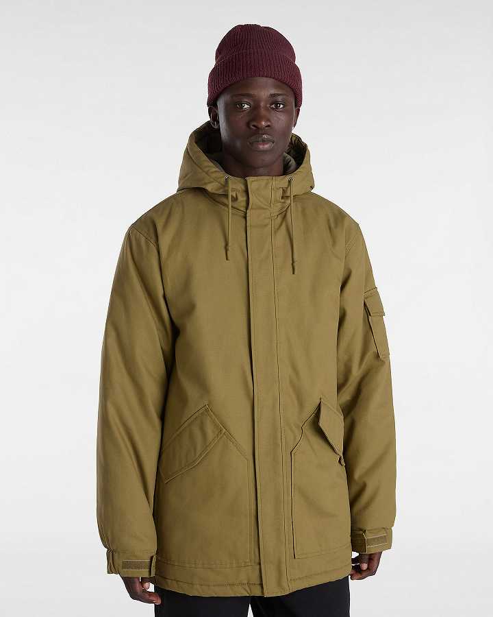 Brown Men Vans Henrique Parka Jacket Canada | VN5180976