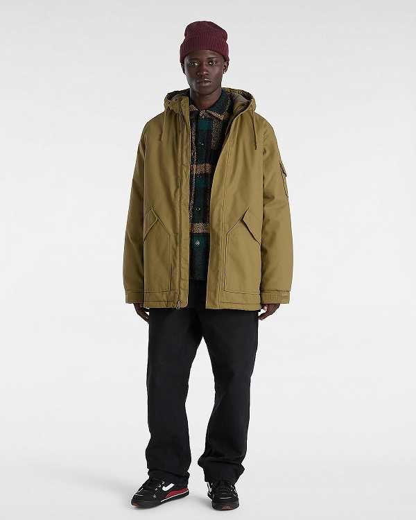 Brown Men Vans Henrique Parka Jacket Canada | VN5180976