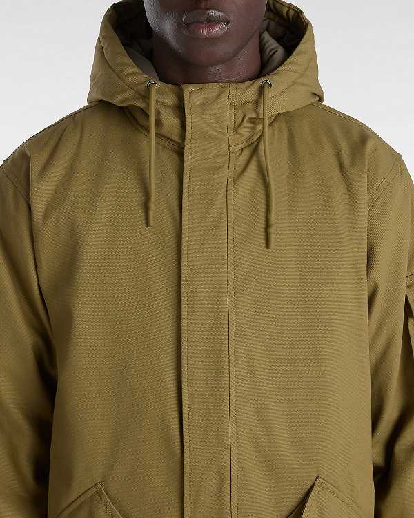 Brown Men Vans Henrique Parka Jacket Canada | VN5180976