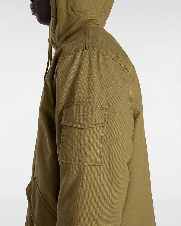 Brown Men Vans Henrique Parka Jacket Canada | VN5180976