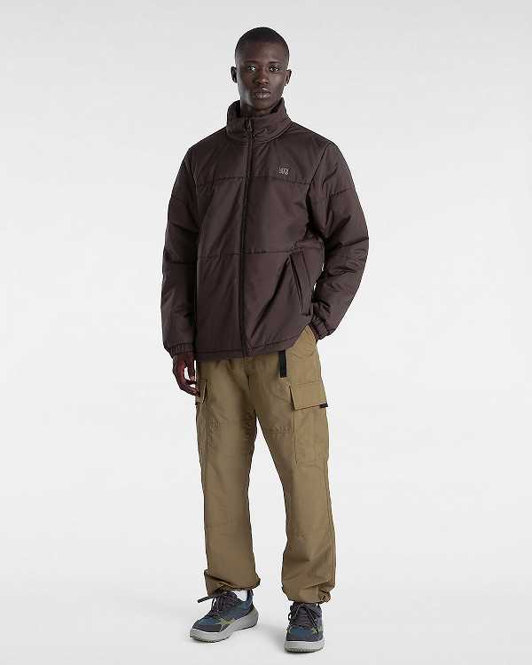 Brown Men Vans MTE Norris Puffer Jacket Canada | VN6274950