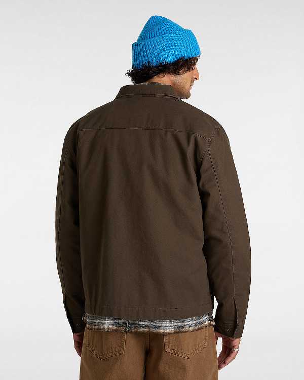 Brown Men Vans McAvoy Insulated Station Jacket Canada | VN3470895