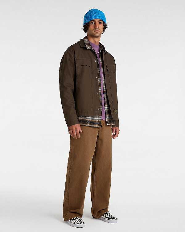 Brown Men Vans McAvoy Insulated Station Jacket Canada | VN3470895