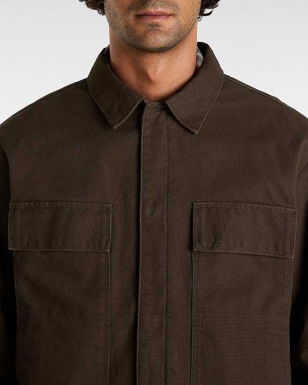 Brown Men Vans McAvoy Insulated Station Jacket Canada | VN3470895