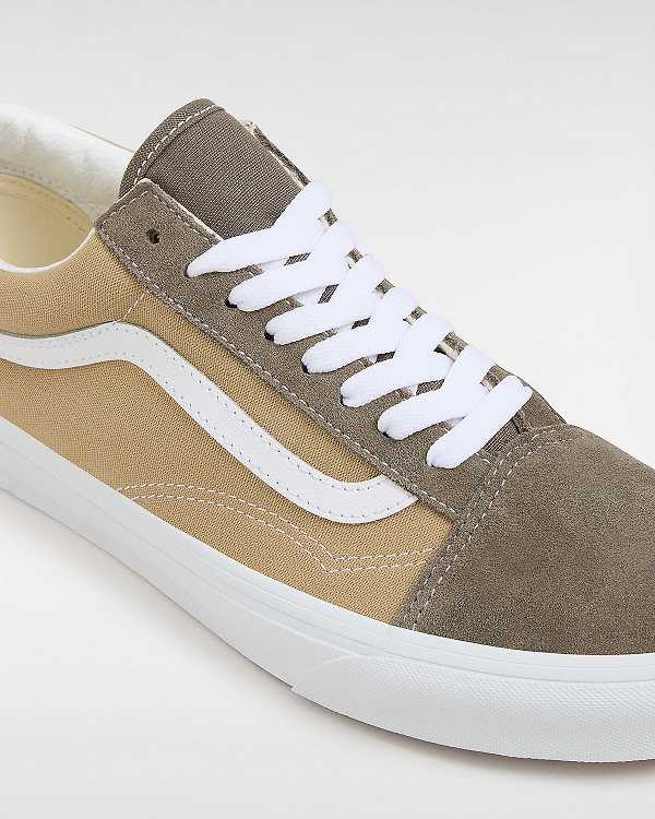 Brown Men Vans Old Skool Canvas Suede Sneakers Canada | VN9431207