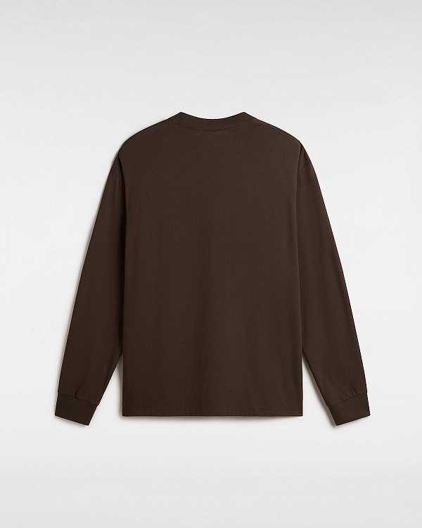 Brown Men Vans Original Standards Long Sleeve T Shirts Canada | VN1074952