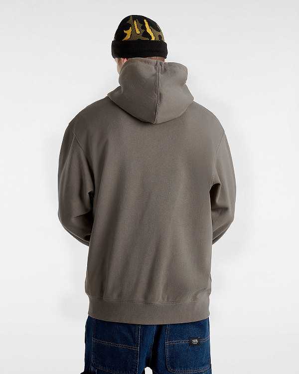 Brown Men Vans Original Standards Loose Hoodie Canada | VN8146739