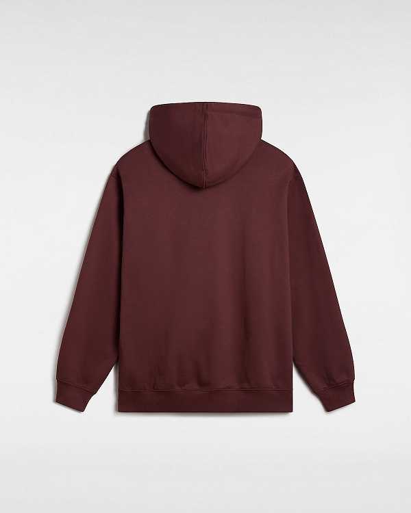 Brown Men Vans Oval Loose Hoodie Canada | VN2705138