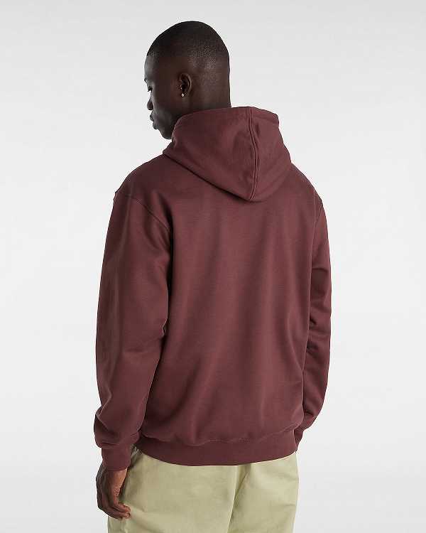 Brown Men Vans Oval Loose Hoodie Canada | VN2705138