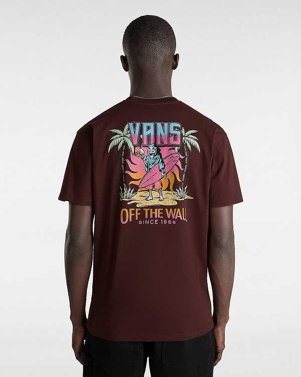 Brown Men Vans Palm Cheers Classic T Shirts Canada | VN1956304