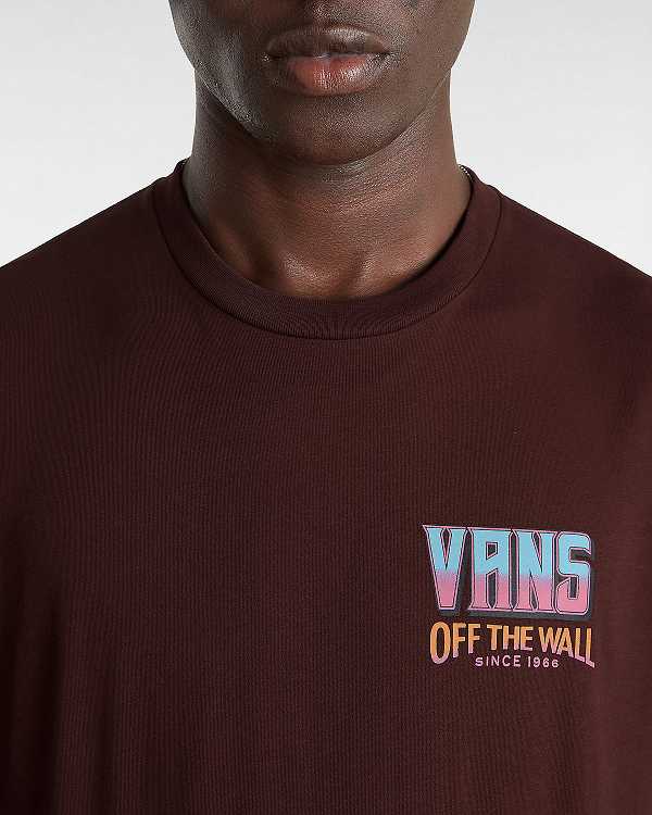 Brown Men Vans Palm Cheers Classic T Shirts Canada | VN1956304