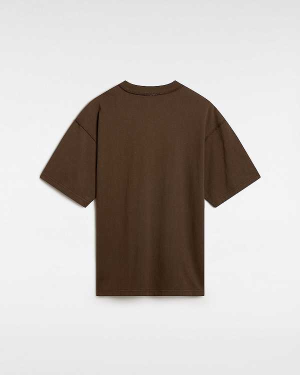 Brown Men Vans Premium Short Sleeve T Shirts Canada | VN4801572