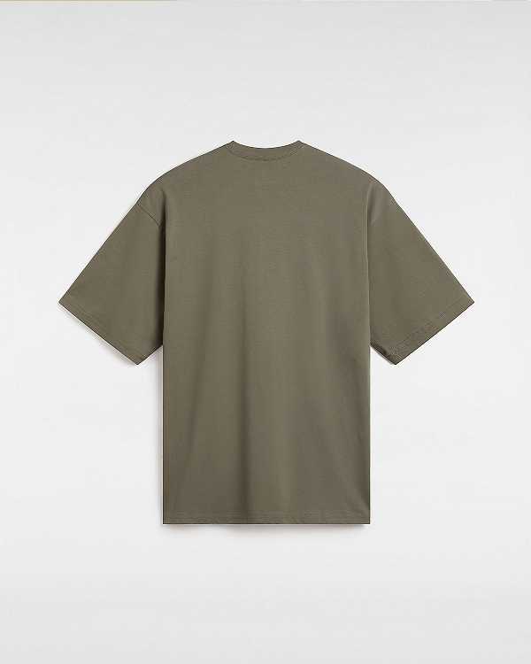 Brown Men Vans Retro Hook and Loop T Shirts Canada | VN7235904