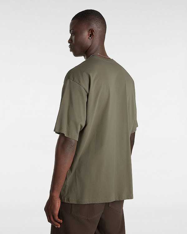 Brown Men Vans Retro Hook and Loop T Shirts Canada | VN7235904
