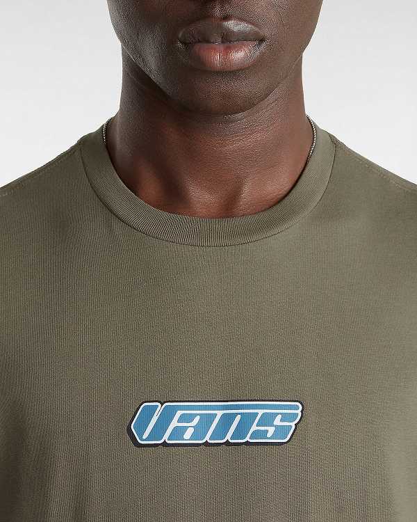 Brown Men Vans Retro Hook and Loop T Shirts Canada | VN7235904