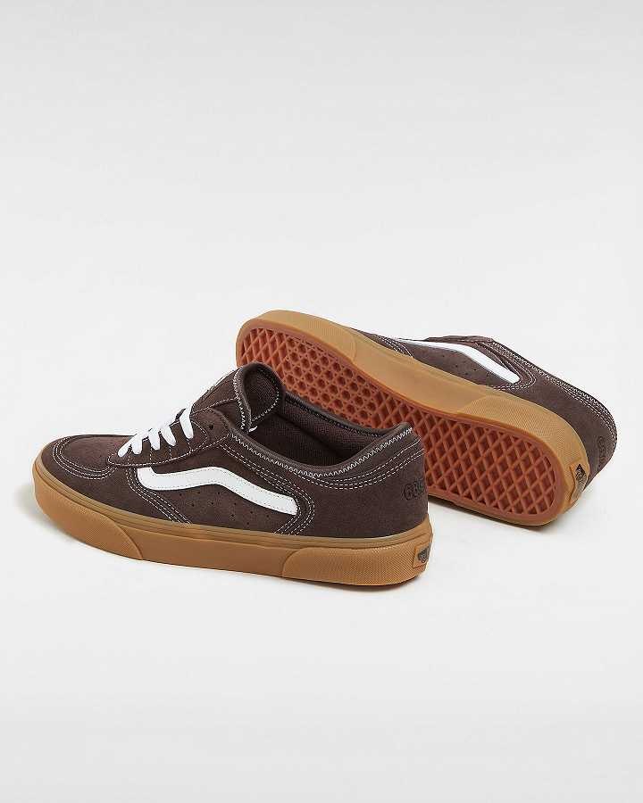 Brown Men Vans Rowley Classic Sneakers Canada | VN4215937