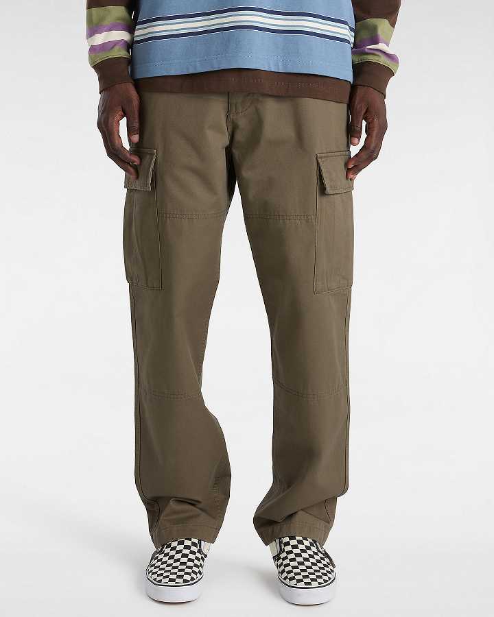 Brown Men Vans Service Cargo Loose Tapered Pants Canada | VN4395216