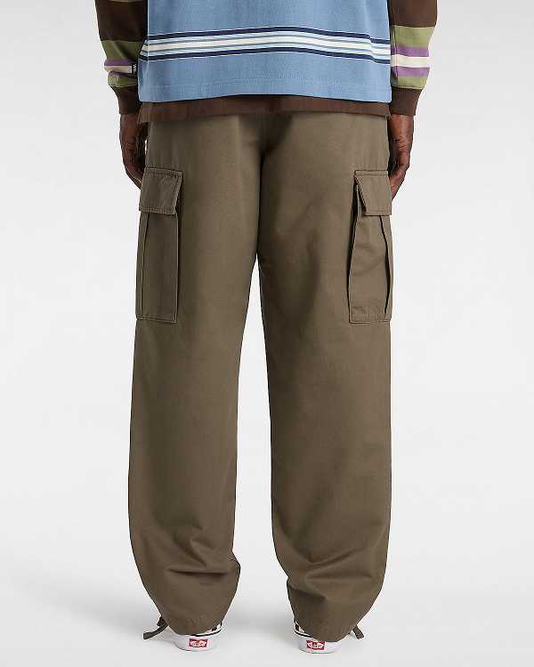 Brown Men Vans Service Cargo Loose Tapered Pants Canada | VN4395216
