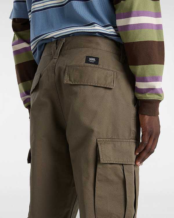 Brown Men Vans Service Cargo Loose Tapered Pants Canada | VN4395216