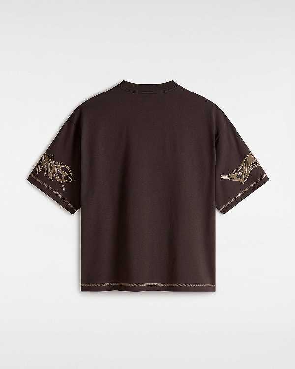 Brown Men Vans Skate Mike Gigliotti Tribal T Shirts Canada | VN0564283
