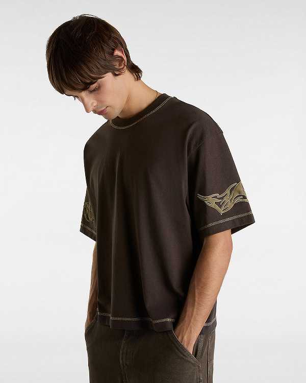 Brown Men Vans Skate Mike Gigliotti Tribal T Shirts Canada | VN0564283