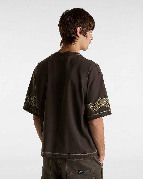 Brown Men Vans Skate Mike Gigliotti Tribal T Shirts Canada | VN0564283