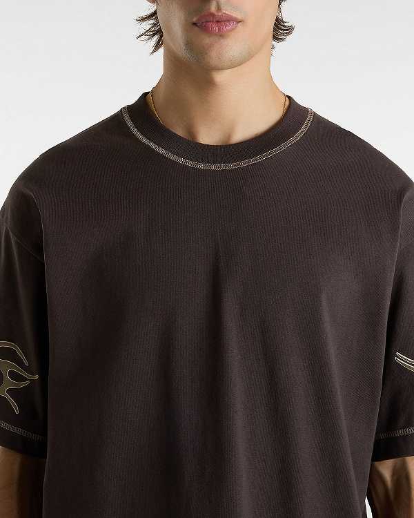 Brown Men Vans Skate Mike Gigliotti Tribal T Shirts Canada | VN0564283