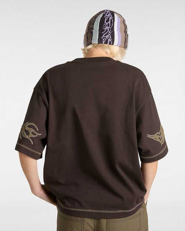 Brown Men Vans Skate Mike Gigliotti Tribal T Shirts Canada | VN0564283