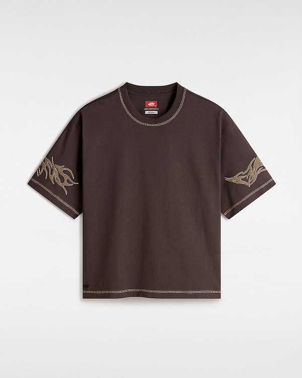 Brown Men Vans Skate Mike Gigliotti Tribal T Shirts Canada | VN0564283