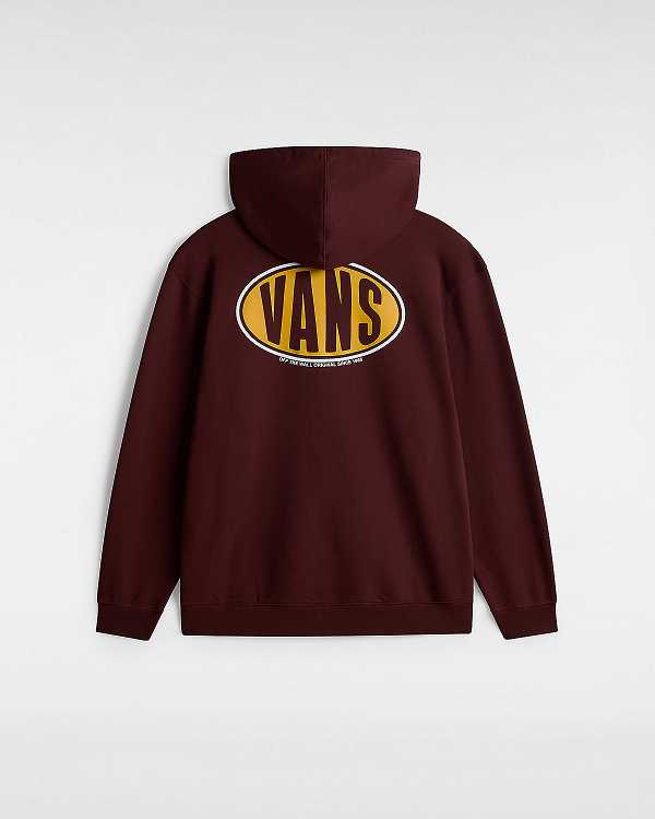 Brown Men Vans Spray On Loose Hoodie Canada | VN1683904