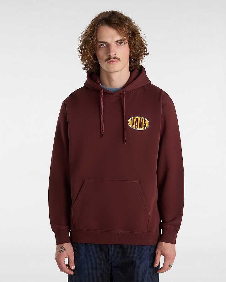 Brown Men Vans Spray On Loose Hoodie Canada | VN1683904