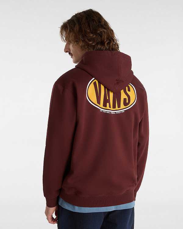 Brown Men Vans Spray On Loose Hoodie Canada | VN1683904