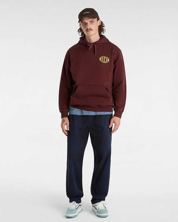 Brown Men Vans Spray On Loose Hoodie Canada | VN1683904