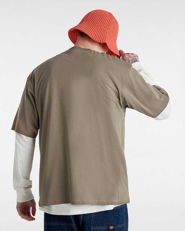 Brown Men Vans Take The Call T Shirts Canada | VN6325914