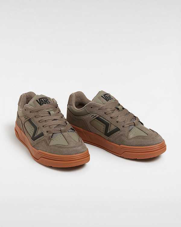 Brown Men Vans Upland Suede Sneakers Canada | VN2145973