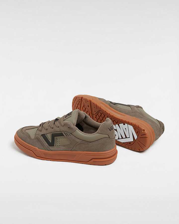 Brown Men Vans Upland Suede Sneakers Canada | VN2145973