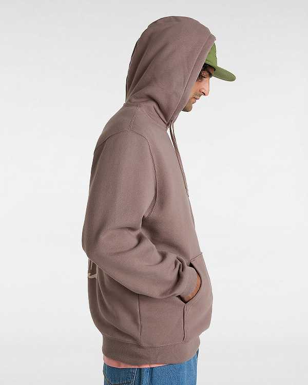 Brown Men Vans V Hand Loose Hoodie Canada | VN7245038