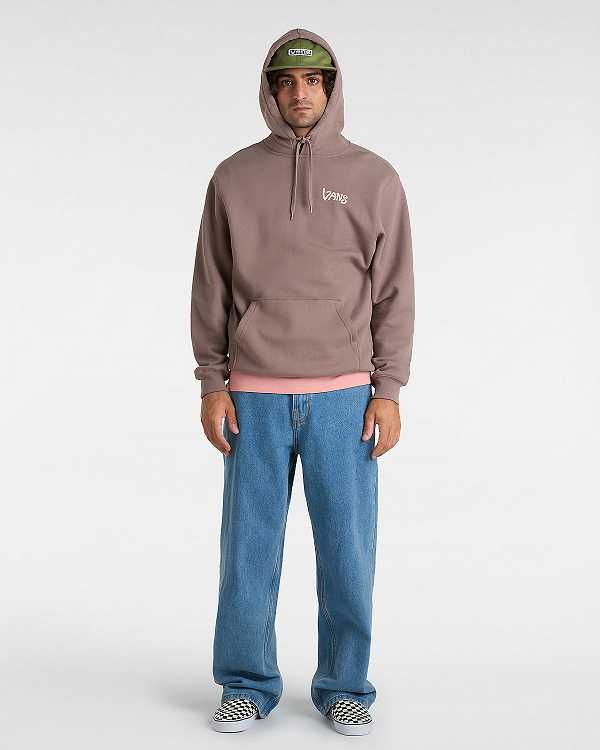 Brown Men Vans V Hand Loose Hoodie Canada | VN7245038
