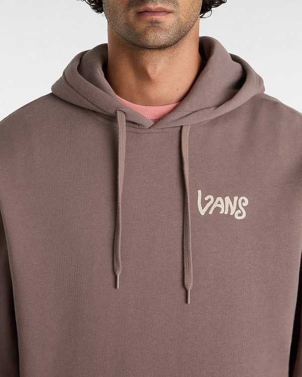 Brown Men Vans V Hand Loose Hoodie Canada | VN7245038