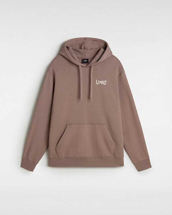 Brown Men Vans V Hand Loose Hoodie Canada | VN7245038