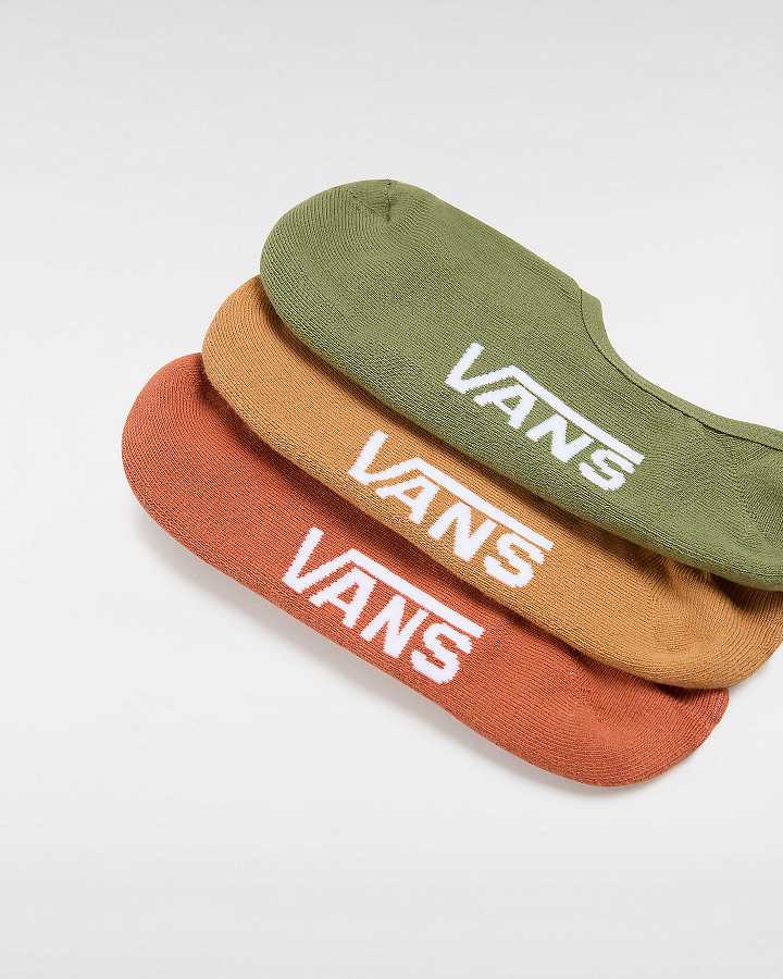 Brown Unisex Vans Classic No Show (3 pairs) Socks Canada | VN9463801