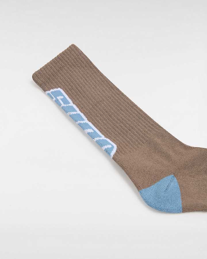 Brown Unisex Vans Faster Crew (1 pair) Socks Canada | VN5731968