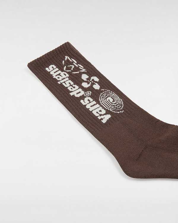 Brown Unisex Vans Pursuit Crew (1 Pair) Socks Canada | VN6813472