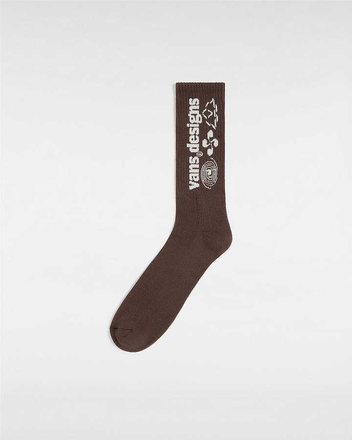 Brown Unisex Vans Pursuit Crew (1 Pair) Socks Canada | VN6813472