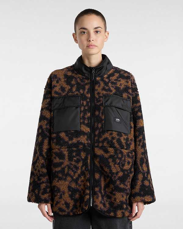 Brown Women Vans Debrusk Loose Sherpa Sweatshirt Canada | VN0138694