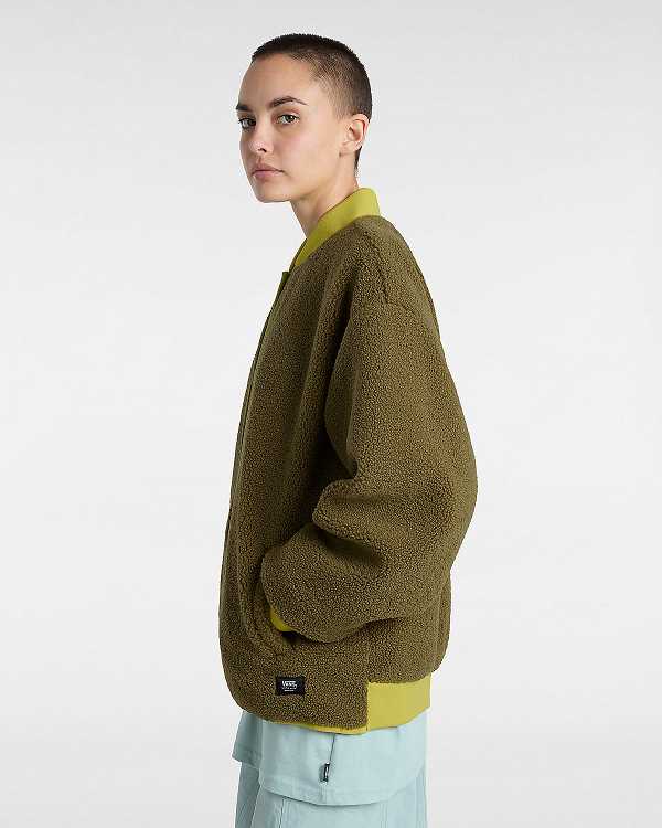 Brown Women Vans Lakehouse Zip Jacket Canada | VN8627491